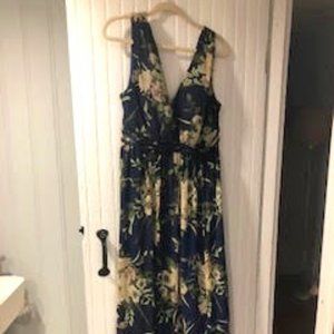 Floral print chiffon dress